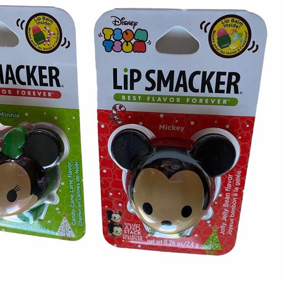 Disney Lip Smackers Tsum Tsum Mickey Mouse and Minnie Mouse Holidays Lip Balms - Picture 2 of 3